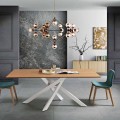 Modernt matbord i MDF trä och metall gjord i Italien, Dionigi
