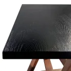 Matbord i ekträ och Nuvolato kopparfärgad metall Tillverkat i Italien - Patty Viadurini