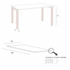 Matbord i melamin och målad metall tillverkad i Italien - Remigio Viadurini