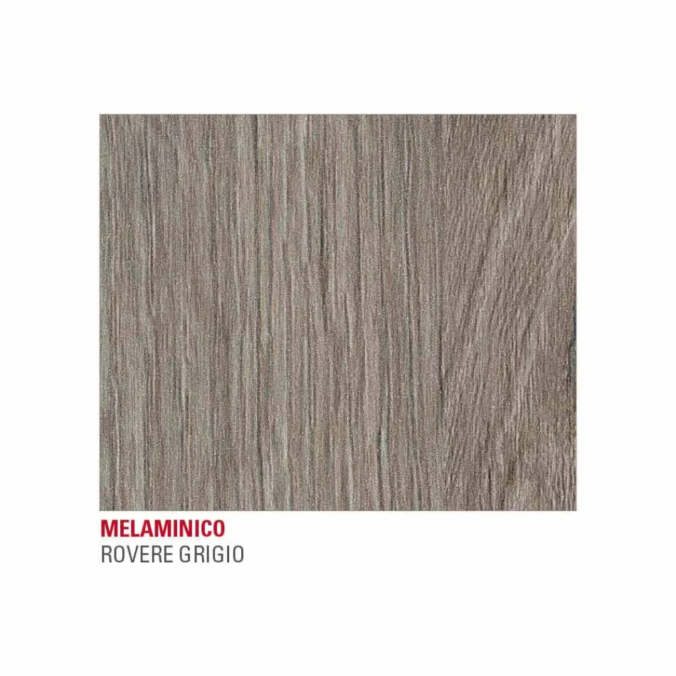 Matbord i melamin och målad metall tillverkad i Italien - Remigio Viadurini