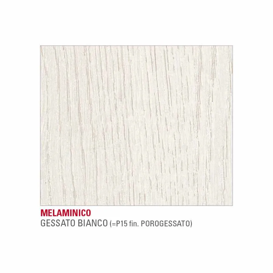 Matbord i melamin och målad metall tillverkad i Italien - Remigio Viadurini