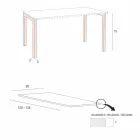 Matbord i melamin och målad metall tillverkad i Italien - Remigio Viadurini