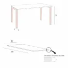 Matbord i melamin och målad metall tillverkad i Italien - Remigio Viadurini