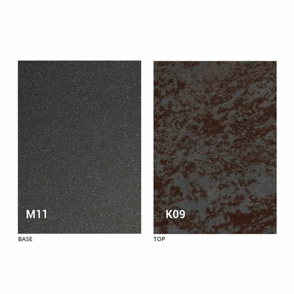 Metallbord och keramisk topp tillverkad i Italien Design - Anaconda Viadurini