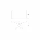 Metallbord och keramisk topp tillverkad i Italien Design - Anaconda Viadurini