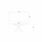 Metallbord och keramisk topp tillverkad i Italien Design - Anaconda Viadurini