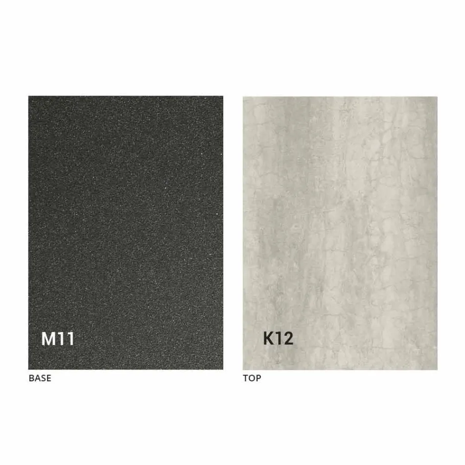 Metallbord och keramisk topp tillverkad i Italien Design - Anaconda Viadurini