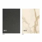 Metallbord och keramisk topp tillverkad i Italien Design - Anaconda Viadurini