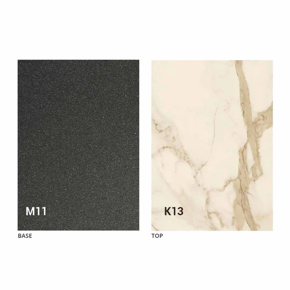 Metallbord och keramisk topp tillverkad i Italien Design - Anaconda Viadurini