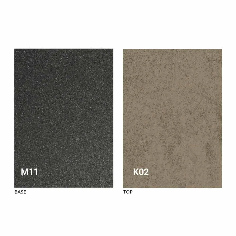 Metallbord och keramisk topp tillverkad i Italien Design - Anaconda Viadurini