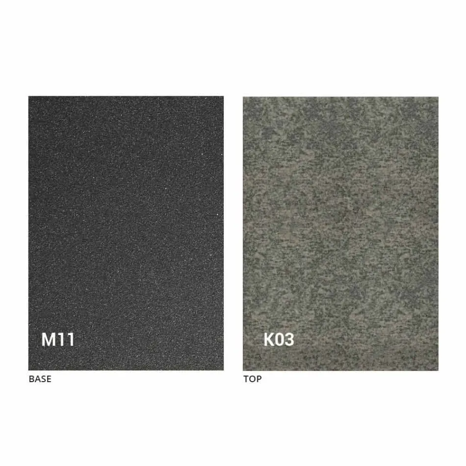 Metallbord och keramisk topp tillverkad i Italien Design - Anaconda Viadurini