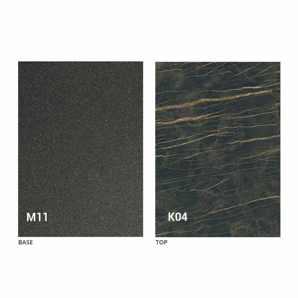 Metallbord och keramisk topp tillverkad i Italien Design - Anaconda Viadurini