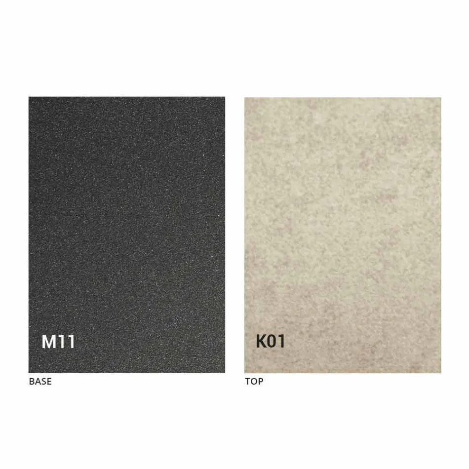 Metallbord och keramisk topp tillverkad i Italien Design - Anaconda Viadurini