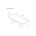 Matbord i plywood fanerad i värmebehandlad ask - Akvarium Viadurini