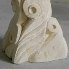 sten matbord med glasskiva konstruktion Giasone Viadurini