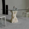 sten matbord med glasskiva konstruktion Giasone