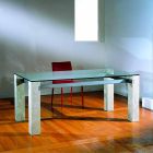 sten matbord och glas modern design EBEA Viadurini