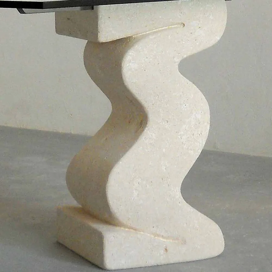 sten matbord och moderna designen kristall Anteros Viadurini