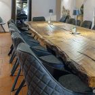 Secular Oak Matbord och 14 stolar ingår Made in Italy - Dite, Unique Piece Viadurini