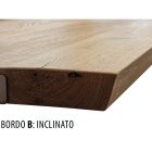 Matbord i massiv ek och kristallunderrede Tillverkat i Italien - Iker Viadurini