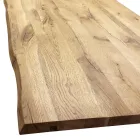 Matbord i Masellato pläterad ek och metall Tillverkat i Italien - Riad Viadurini