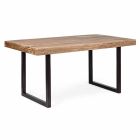 Matbord i industriell stil i trä och stål Homemotion - Molino Viadurini
