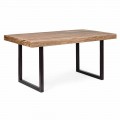 Matbord i industriell stil i trä och stål Homemotion - Molino