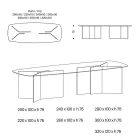 Matbord i glas med rektangulär skiva Tillverkat i Italien - Charles Viadurini