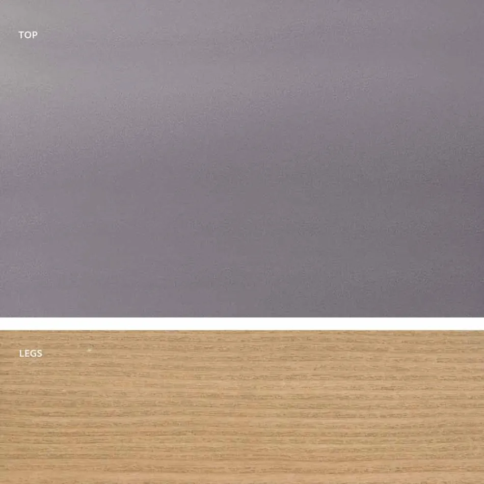 Matbord i glas och massivt trä gjord i Italien, Egisto Viadurini