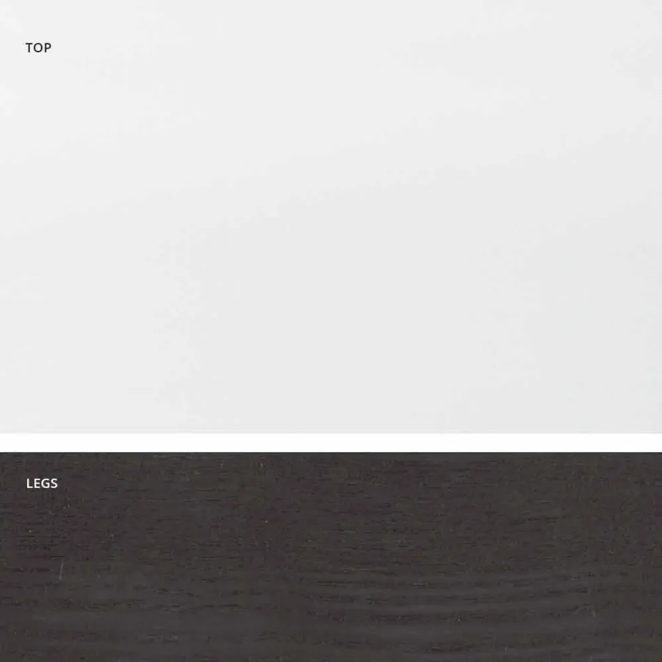 Matbord i glas och massivt trä gjord i Italien, Egisto Viadurini