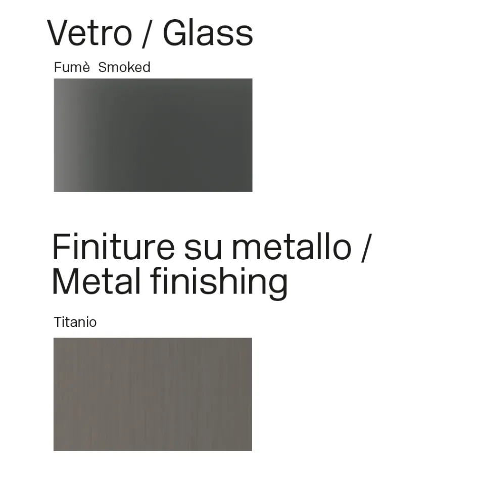 Modernt matbord i glas och metall tillverkat i Italien - Duna Viadurini