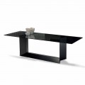 Matbord i rökt eller extremt glas och metall tillverkat i Italien - Moro