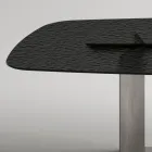 Italienskt designat matbord i smält glas i brons eller rökfärg - Moro Viadurini