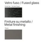 Italienskt designat matbord i smält glas i brons eller rökfärg - Moro Viadurini