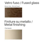 Italienskt designat matbord i smält glas i brons eller rökfärg - Moro Viadurini