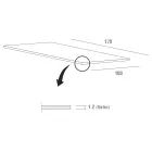 Lyxigt matbord i härdat glas och metall tillverkat i Italien - Carlino Viadurini