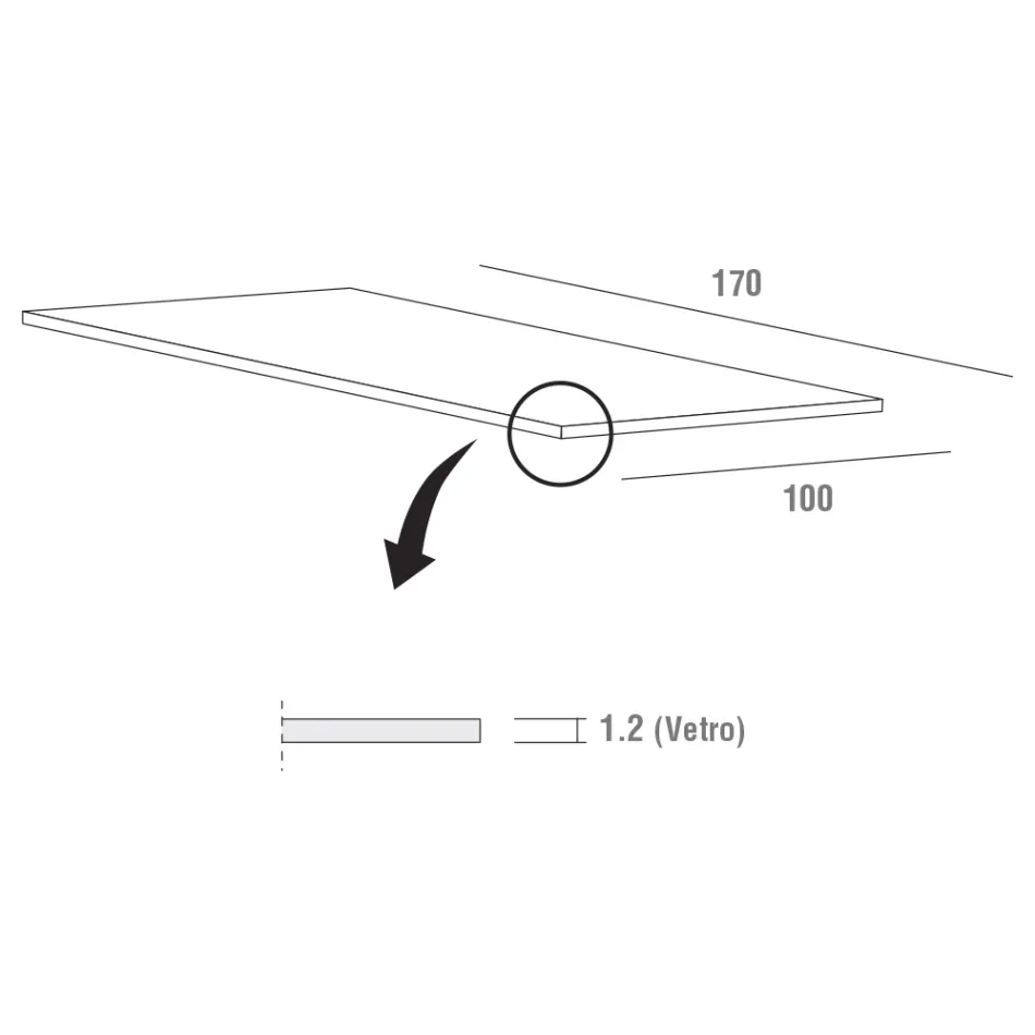 Lyxigt matbord i härdat glas och metall tillverkat i Italien - Carlino Viadurini