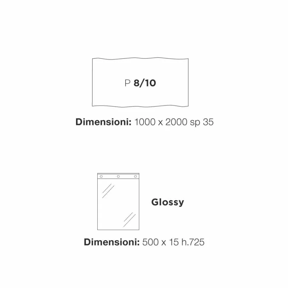 Modern matbord 100x200cm trä med glas ben Flora Viadurini
