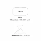 modern vit matbord i MDF ek avsluta 100x200cm Clark Viadurini