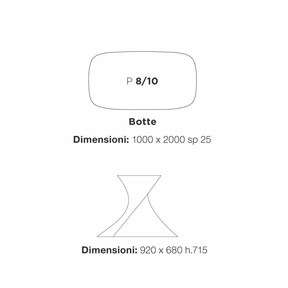 modern vit matbord i MDF ek avsluta 100x200cm Clark Viadurini