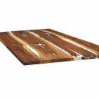 Modernt matbord med träplatta och bas tillverkad i Italien - Motta Viadurini