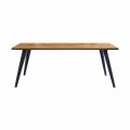 Modernt matbord med träplatta och bas tillverkad i Italien - Motta