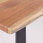 Homemotion Modernt matbord med Acacia Wood Top - Vermont Viadurini