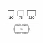 Modernt matbord i Gres och ask som tillverkas i Italien - Croma Viadurini