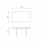 Modernt matbord i ekfaner, Nico glasben Viadurini