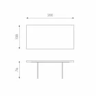 Modernt matbord i ekfaner, Nico glasben Viadurini