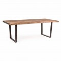 Industriellt matbord i Acacia Wood och Homemotion Steel - Bingo