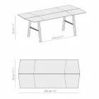 Modernt matbord i ask med svart eller gulddetaljer - Andria Viadurini