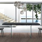 Modernt matbord i fanerat trä och glas Tillverkat i Italien - Strappo Viadurini