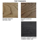 Modernt matbord i fanerat trä och glas Tillverkat i Italien - Strappo Viadurini